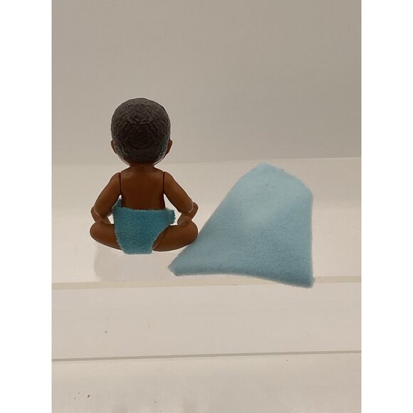 Mattel Baby Boy Barbie Doll With Diaper & Swaddle Blanket African American - Picture 2 of 2